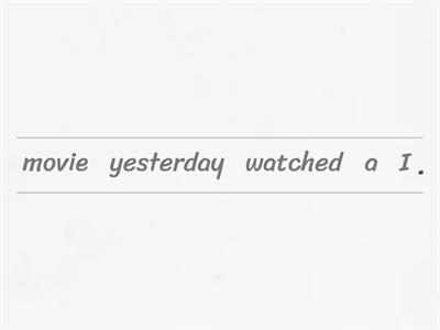 Past simple order sentences