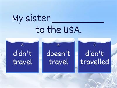 Past simple - negative sentence