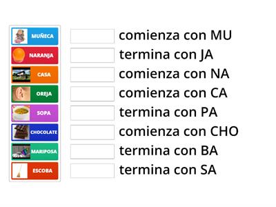 Discriminación auditiva, sonido inicial y final. 