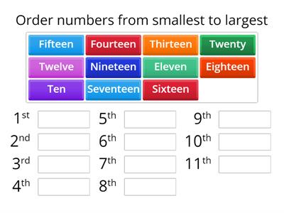 🔴 E2 W3 - Number Order to 20