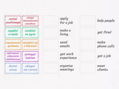  SP 7 - Unit 1, lesson 3 i 5, verbs, match up