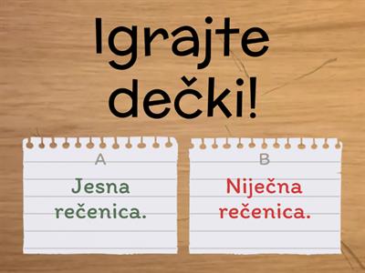 Jesne i niječne rečenice