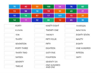 Numbers (A1 MOVERS)