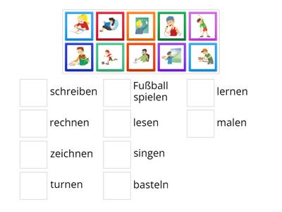 Was macht ihr in der Schule? (Match up)