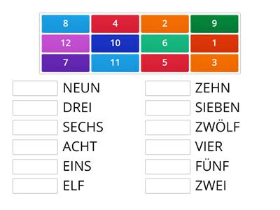  Zahlen 1 -12