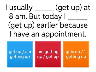 Simple Present vs Present Continuous