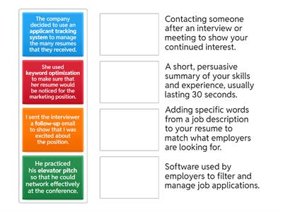 Job Search Hacks Vocab