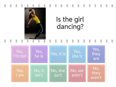 Present Continuous. Short answers