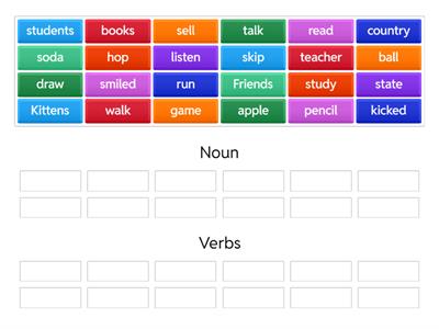 Identifying Nouns and Verbs 