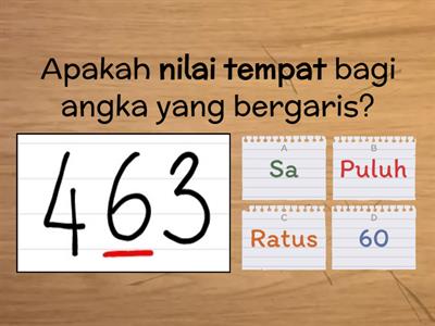 Nilai Tempat & Nilai Digit ( Tahun 2)