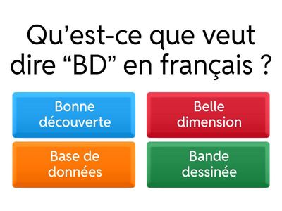 les mangas, les comics et les BD françaises