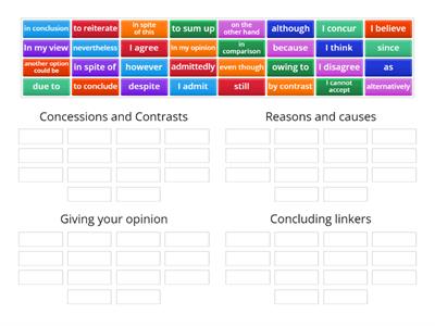 Linking words for IELTS writing Part 2 II