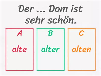 Schwache Deklination der Adjektive