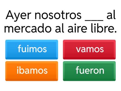 Preterite of ir, ser, hacer, ver, dar
