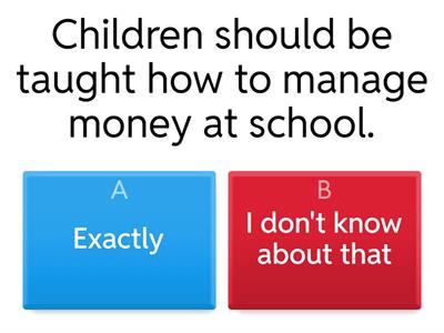 Agreeing and disagreeing
