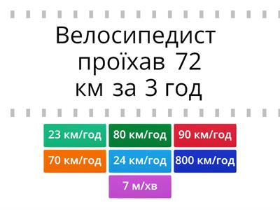 Знайди швидкість