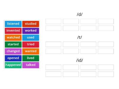 Regular verbs