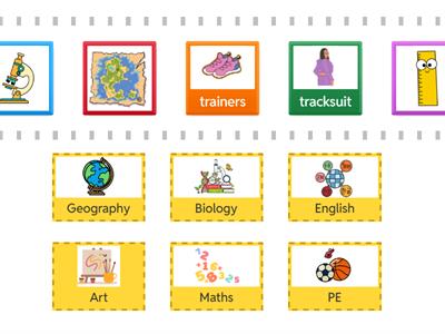 School Subjects and objects