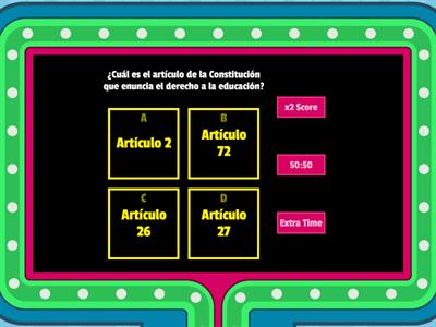 La constitución y la enseñanza