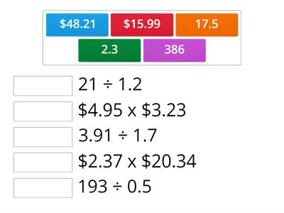 Multiplying/Dividing Decimals_Milestones Madness