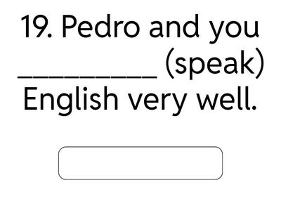 Present simple - affirmative only