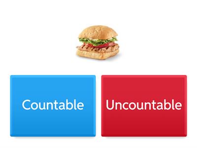 Quiz Countable and Uncountable Food