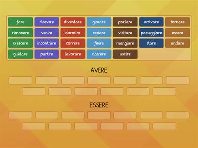 Sorting: Passato prossimo essere o avere?