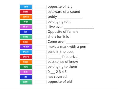 Entry 3 Homophones