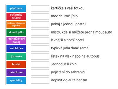 SLOVÍČKA – CESTOVÁNÍ (podle Easy Czech)