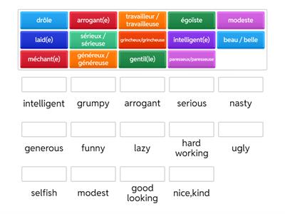 Dynamo 2 Personality Adjectives
