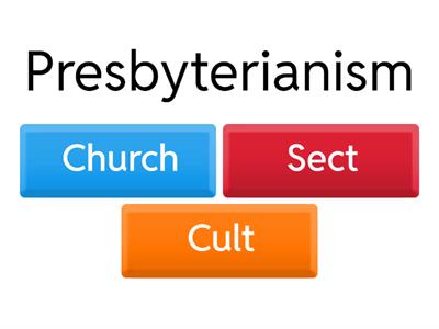 Church, Sects, and Cults 