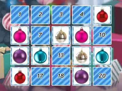 Christmas bauble matching game- Senior Infants