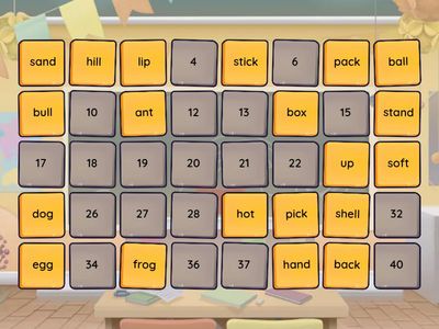 1st grade - Compound words with 2 closed syllables