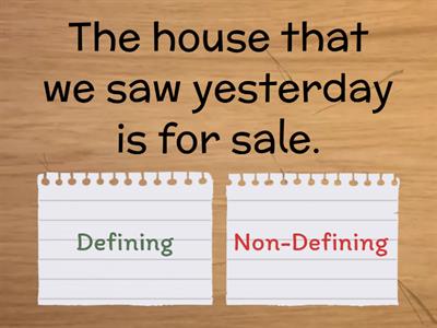 Defining vs Non-Defining Relative Clauses