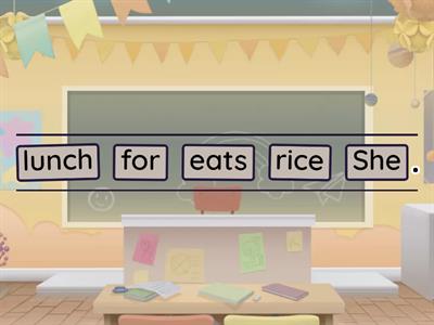 Present simple re-arrange