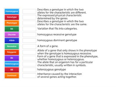 Variation and Inheritance keyterms