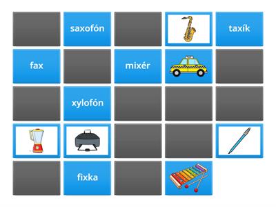 SJL1 - Nácvičné obdobie - Hláska a písmeno x, X - pexeso