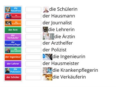 Schritte 2/8 - Berufe männlich/weiblich
