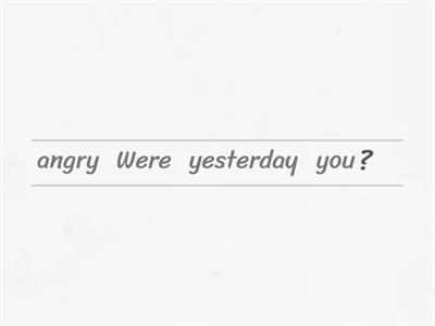 Word order in questions 