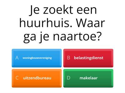 KNM quiz over Thema 3 Wonen
