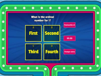 Ordinal Numbers and Dates Quiz