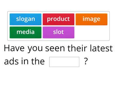 Advertisement vocabulary 