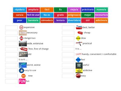 Spanish: Adjectives to describe technology 