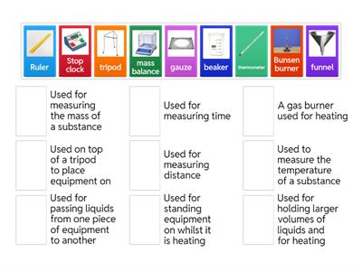 Science Equipment/Apparatus Match
