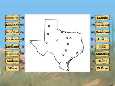 Major Cities of Texas