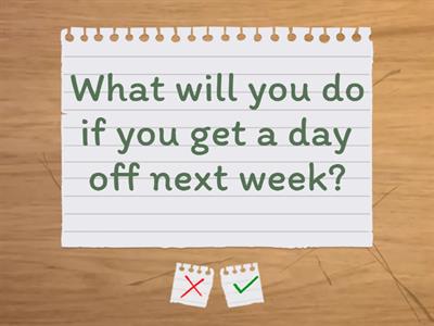 Zero and first conditional