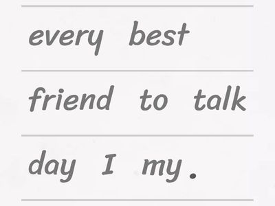 הפעלים שלנו - סדרו את המשפטים