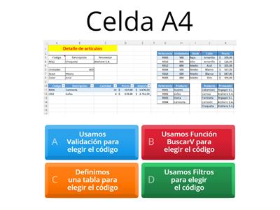 MS Excel: Validación y Función BuscarV