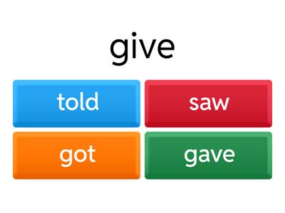 Irregular verbs (simple past)