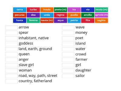 CE Level 1 Latin 1st Declension Nouns